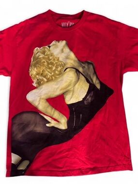 Madonna Red Graphic Tee - Short Sleeve Women’s Top
